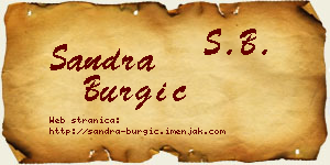 Sandra Burgić vizit kartica